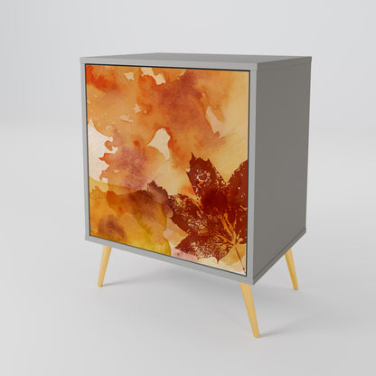 Credenza TRACES OF AUTUMN a 1 anta con finitura grigia