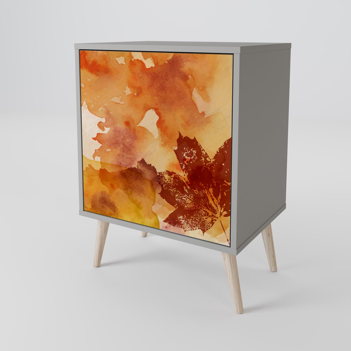 Credenza TRACES OF AUTUMN a 1 anta con finitura grigia