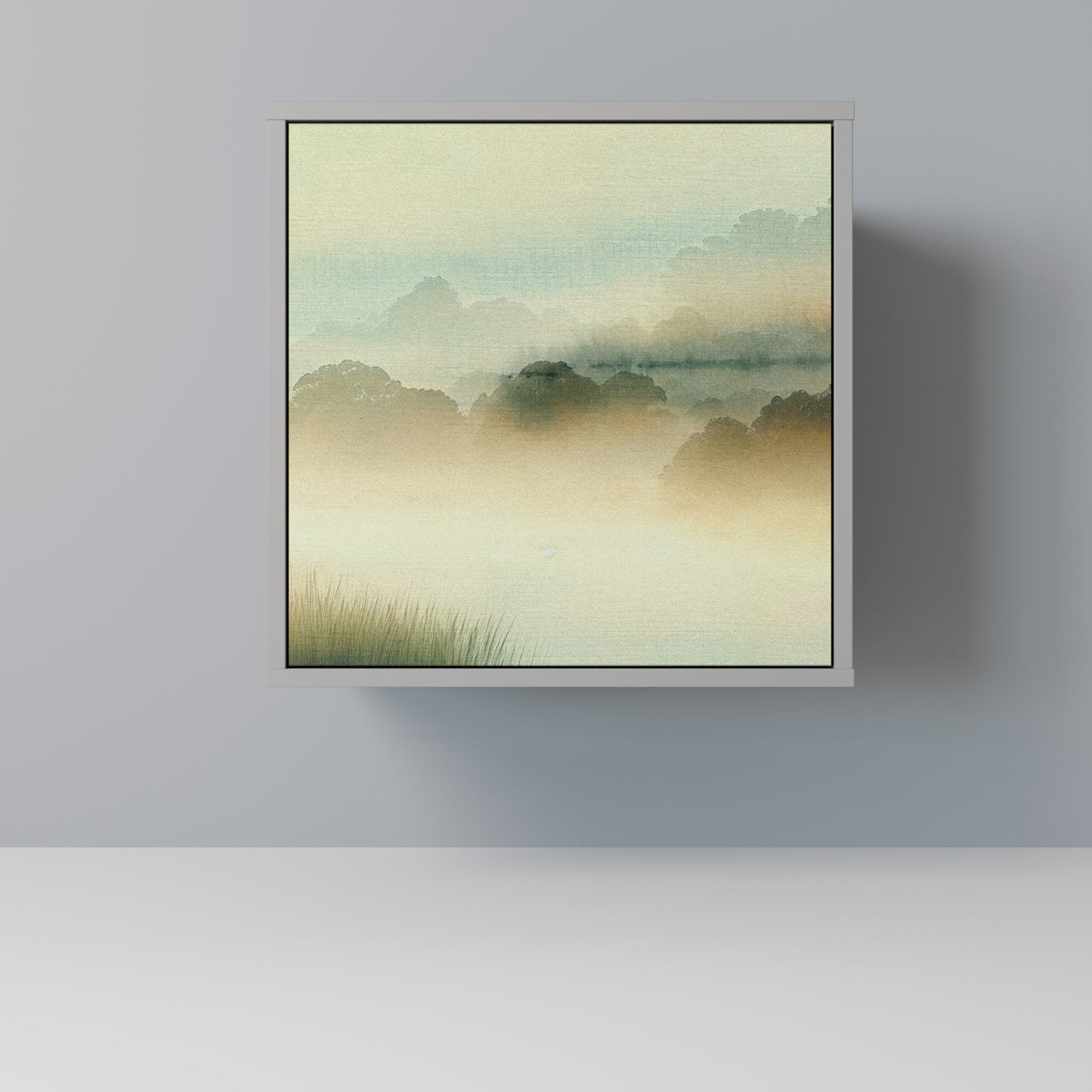 Credenza MORNING BY THE LAKE a 1 anta con finitura grigia