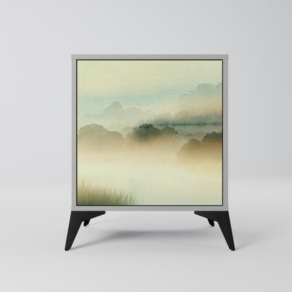 Credenza MORNING BY THE LAKE a 1 anta con finitura grigia