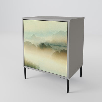 Credenza MORNING BY THE LAKE a 1 anta con finitura grigia