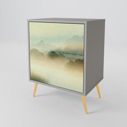 Credenza MORNING BY THE LAKE a 1 anta con finitura grigia
