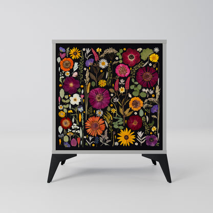 MIDNIGHT GARDEN 1-Door Sideboard in Grey Finish