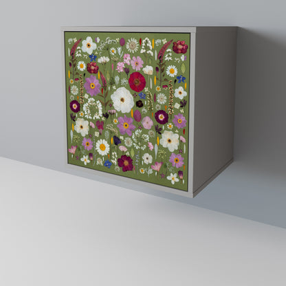 WILD GARDEN 1-Door Sideboard in Grey Finish