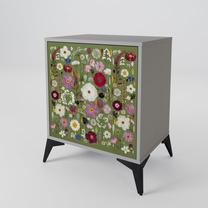 WILD GARDEN 1-Door Sideboard in Grey Finish