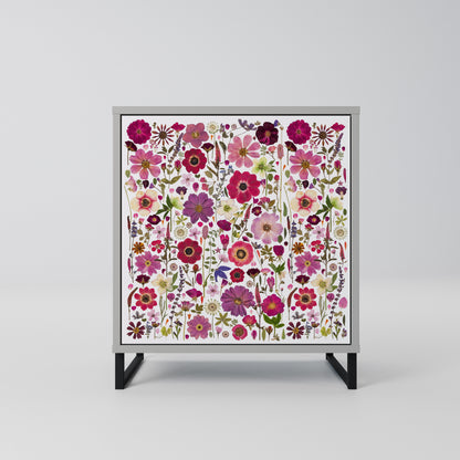 PETAL GARDEN 1-Door Sideboard in Grey Finish