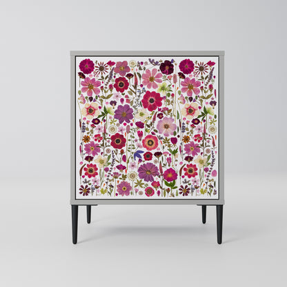 PETAL GARDEN 1-Door Sideboard in Grey Finish