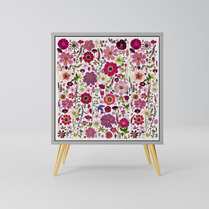 PETAL GARDEN 1-Door Sideboard in Grey Finish