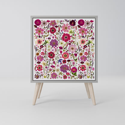 PETAL GARDEN 1-Door Sideboard in Grey Finish