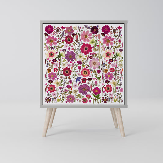 PETAL GARDEN Madia a 1 Anta in Finitura Grigia