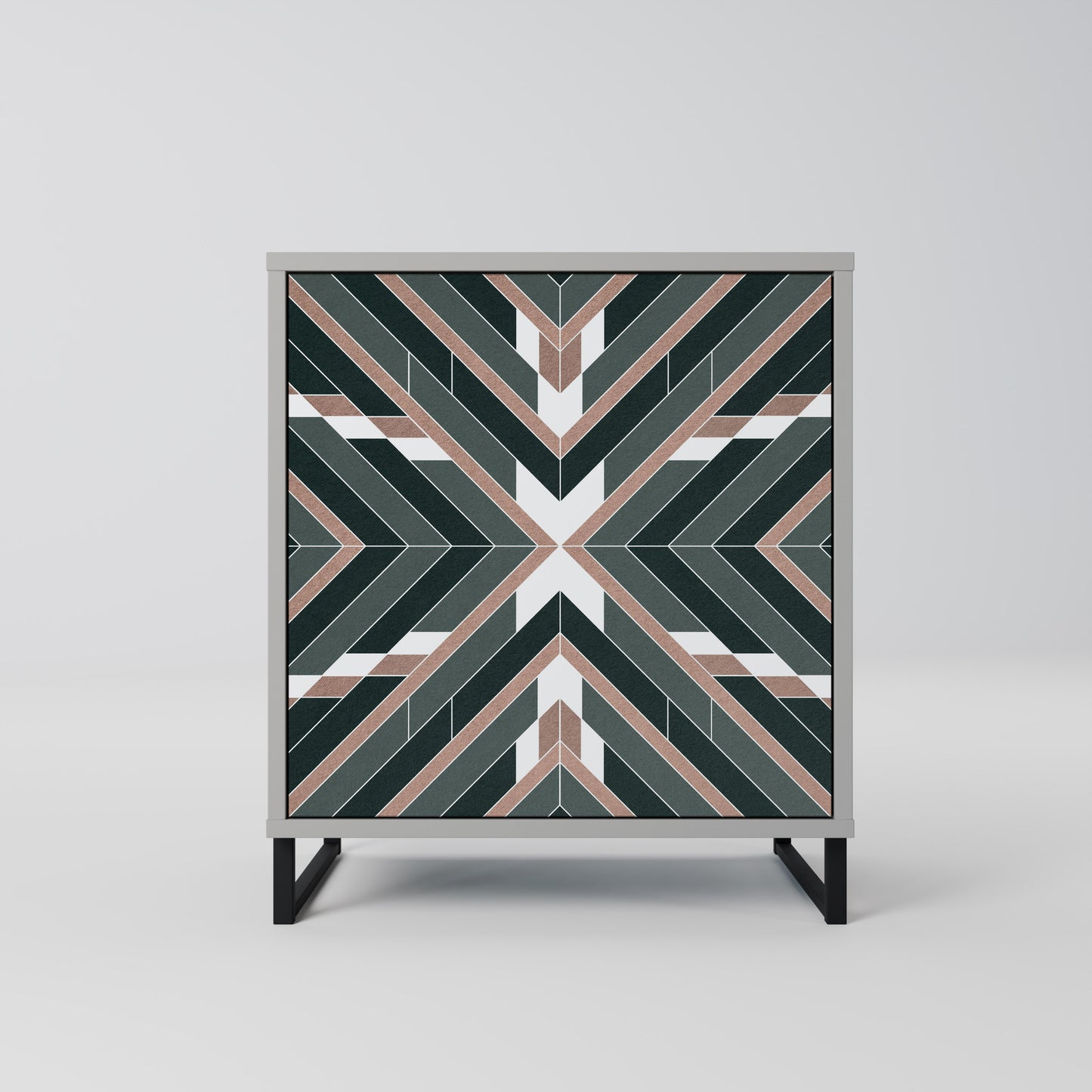 DIMENSION DELIGHTS 1-Door Sideboard in Grey Finish