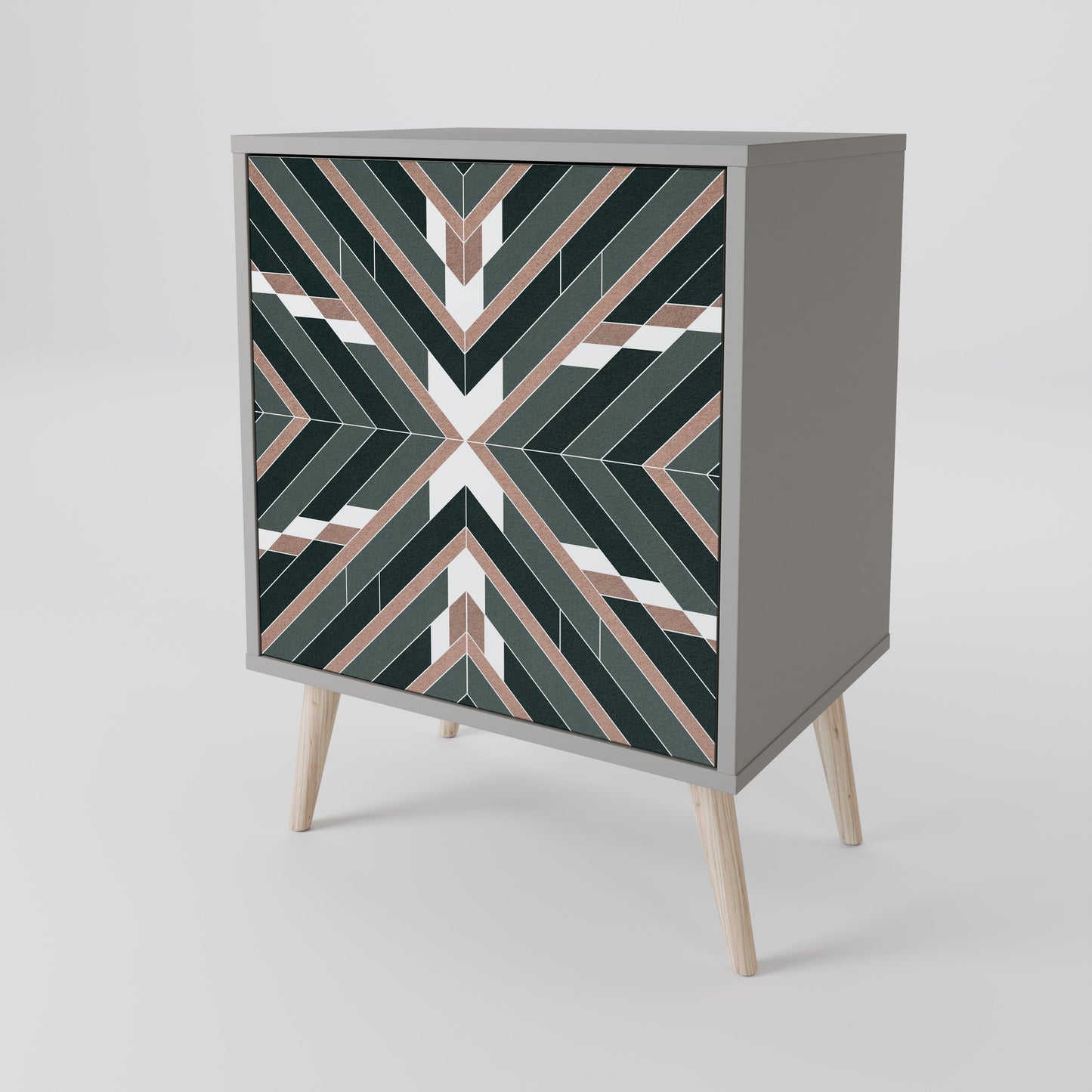 DIMENSION DELIGHTS 1-Door Sideboard in Grey Finish