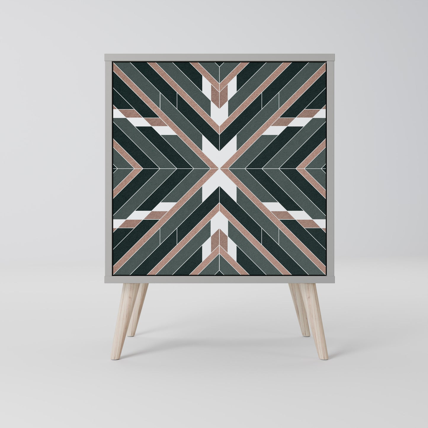 DIMENSION DELIGHTS 1-Door Sideboard in Grey Finish