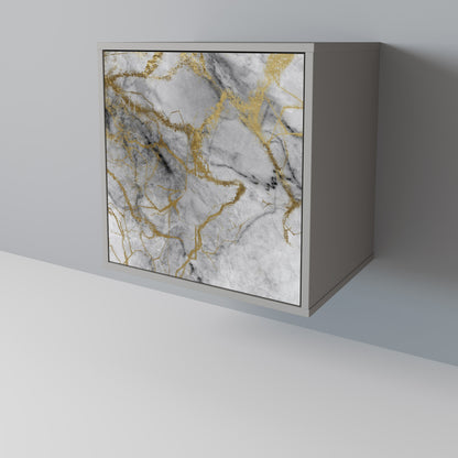 Credenza TIMELESS GLIDE a 1 anta con finitura grigia