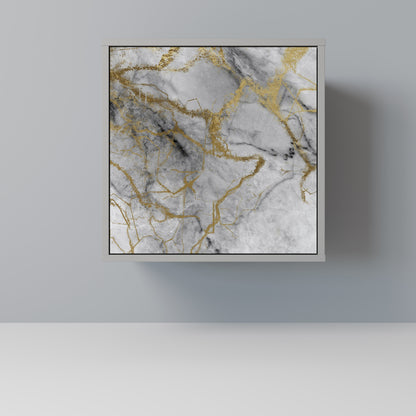 Credenza TIMELESS GLIDE a 1 anta con finitura grigia