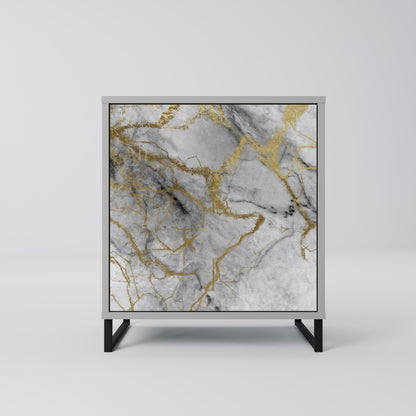 Credenza TIMELESS GLIDE a 1 anta con finitura grigia