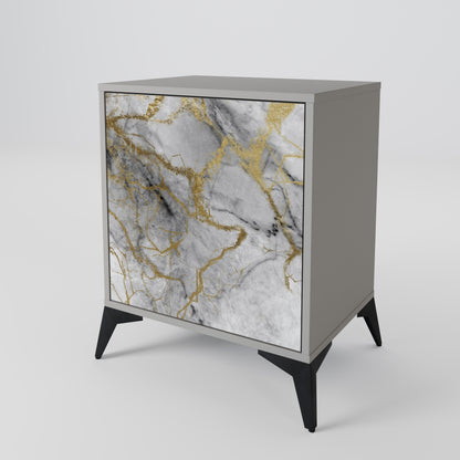 Credenza TIMELESS GLIDE a 1 anta con finitura grigia