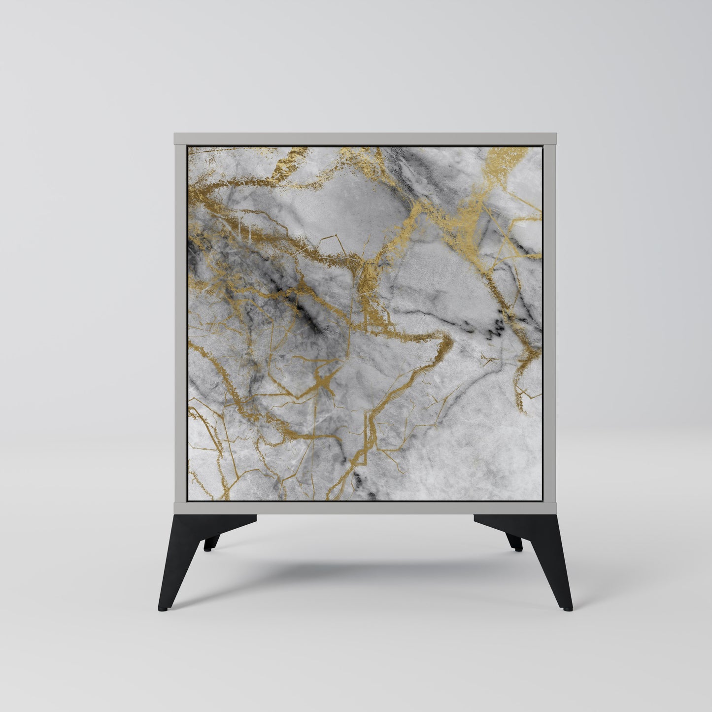 Credenza TIMELESS GLIDE a 1 anta con finitura grigia