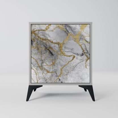 Credenza TIMELESS GLIDE a 1 anta con finitura grigia