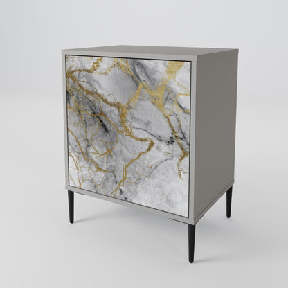 Credenza TIMELESS GLIDE a 1 anta con finitura grigia