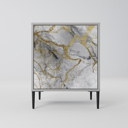 Credenza TIMELESS GLIDE a 1 anta con finitura grigia