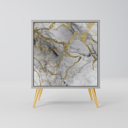 Credenza TIMELESS GLIDE a 1 anta con finitura grigia