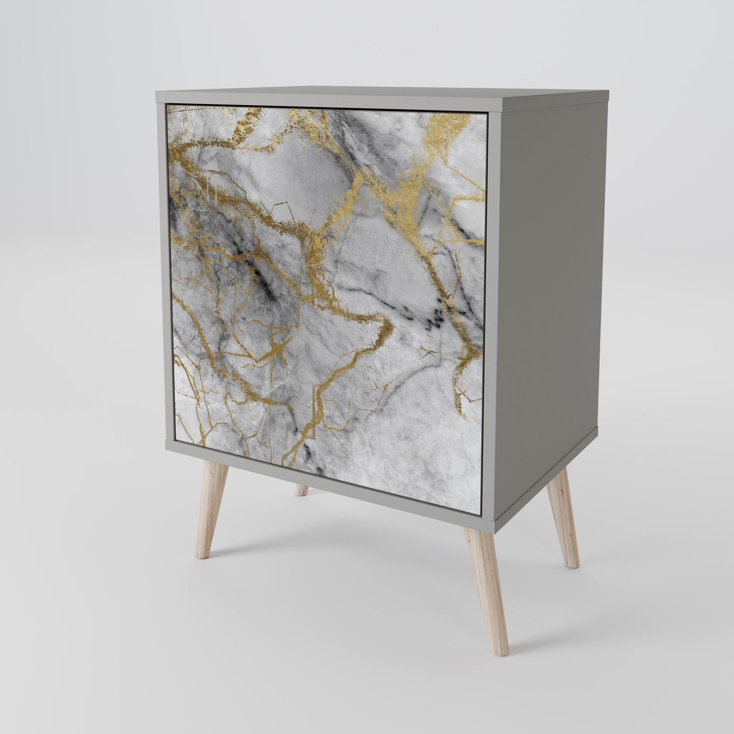 Credenza TIMELESS GLIDE a 1 anta con finitura grigia