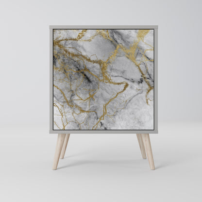 Credenza TIMELESS GLIDE a 1 anta con finitura grigia