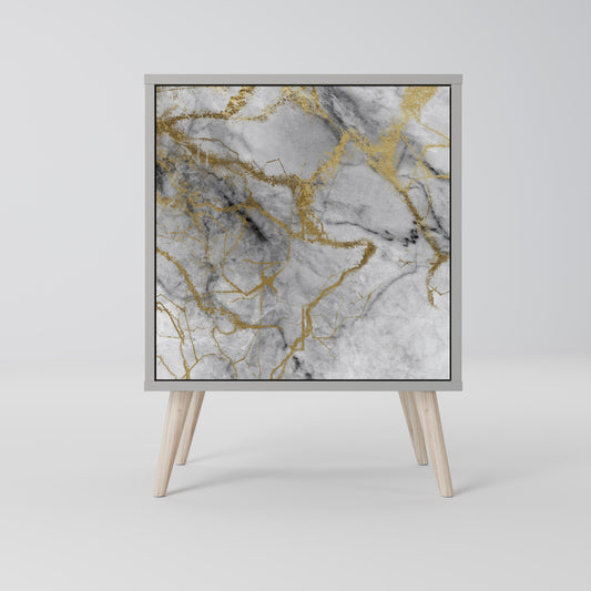 Credenza TIMELESS GLIDE a 1 anta con finitura grigia