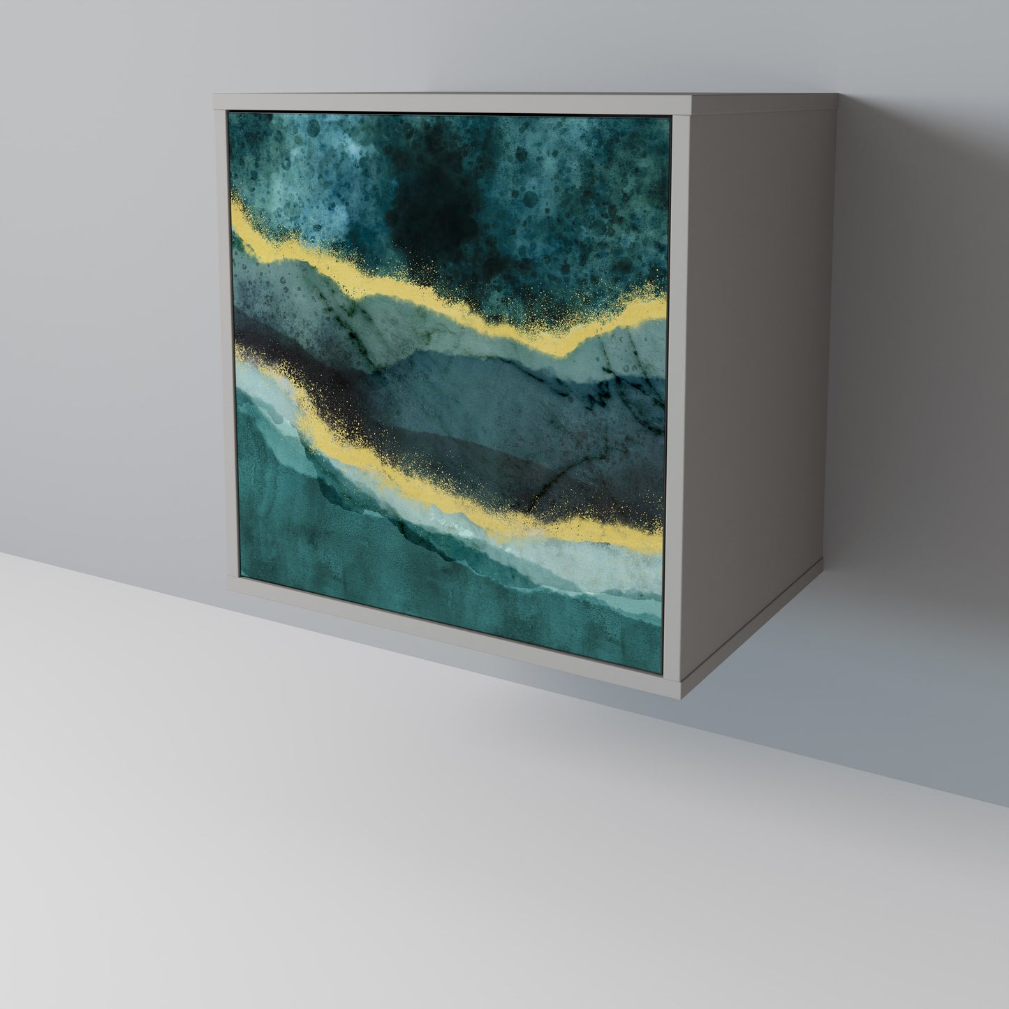 GOLDRUSH ODYSSEY 1-Door Sideboard in Grey Finish