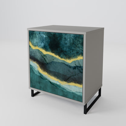 GOLDRUSH ODYSSEY 1-Door Sideboard in Grey Finish