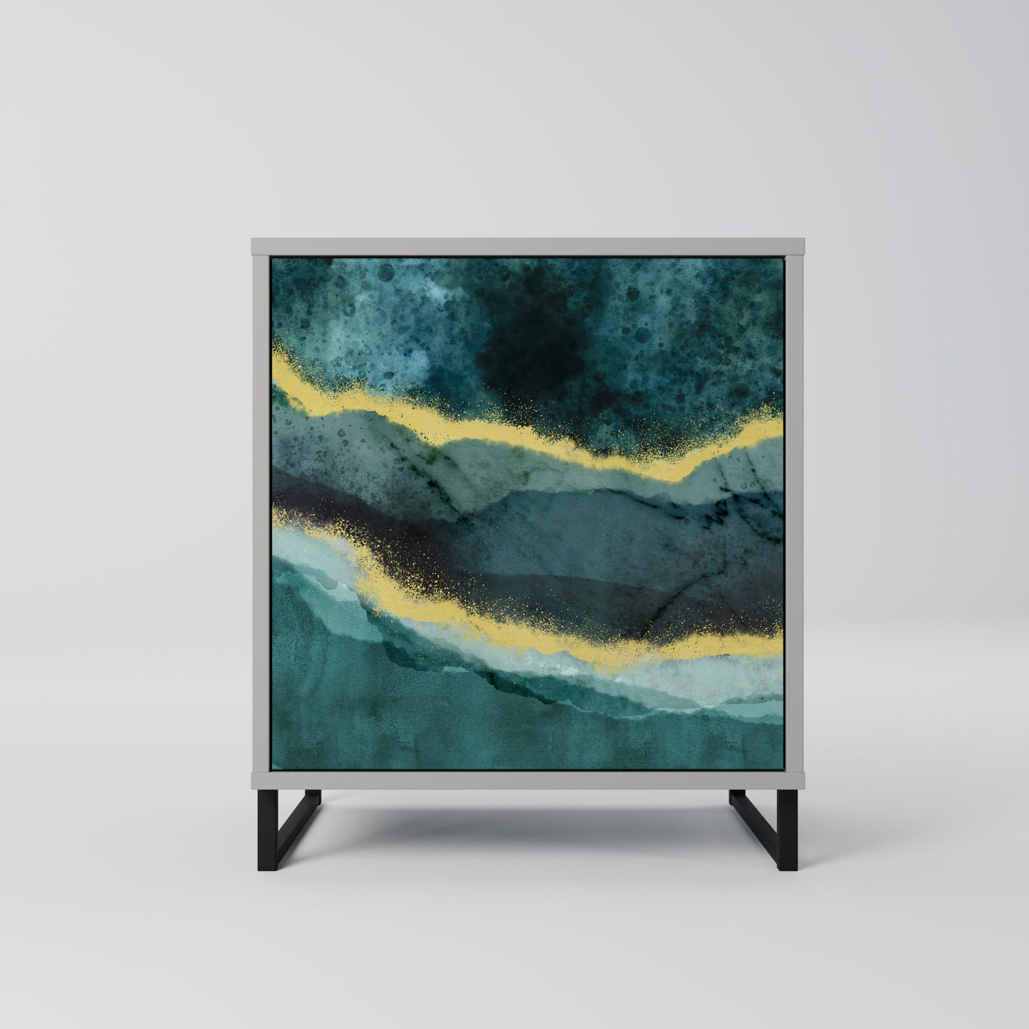 GOLDRUSH ODYSSEY 1-Door Sideboard in Grey Finish