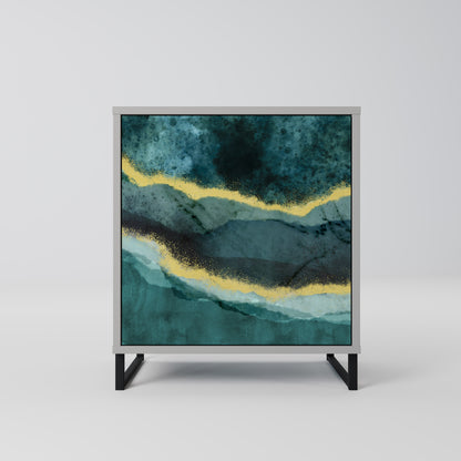 GOLDRUSH ODYSSEY 1-Door Sideboard in Grey Finish