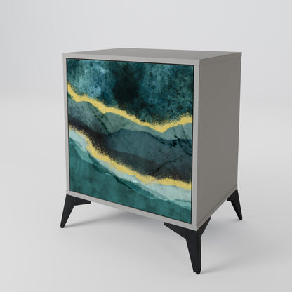 GOLDRUSH ODYSSEY 1-Door Sideboard in Grey Finish