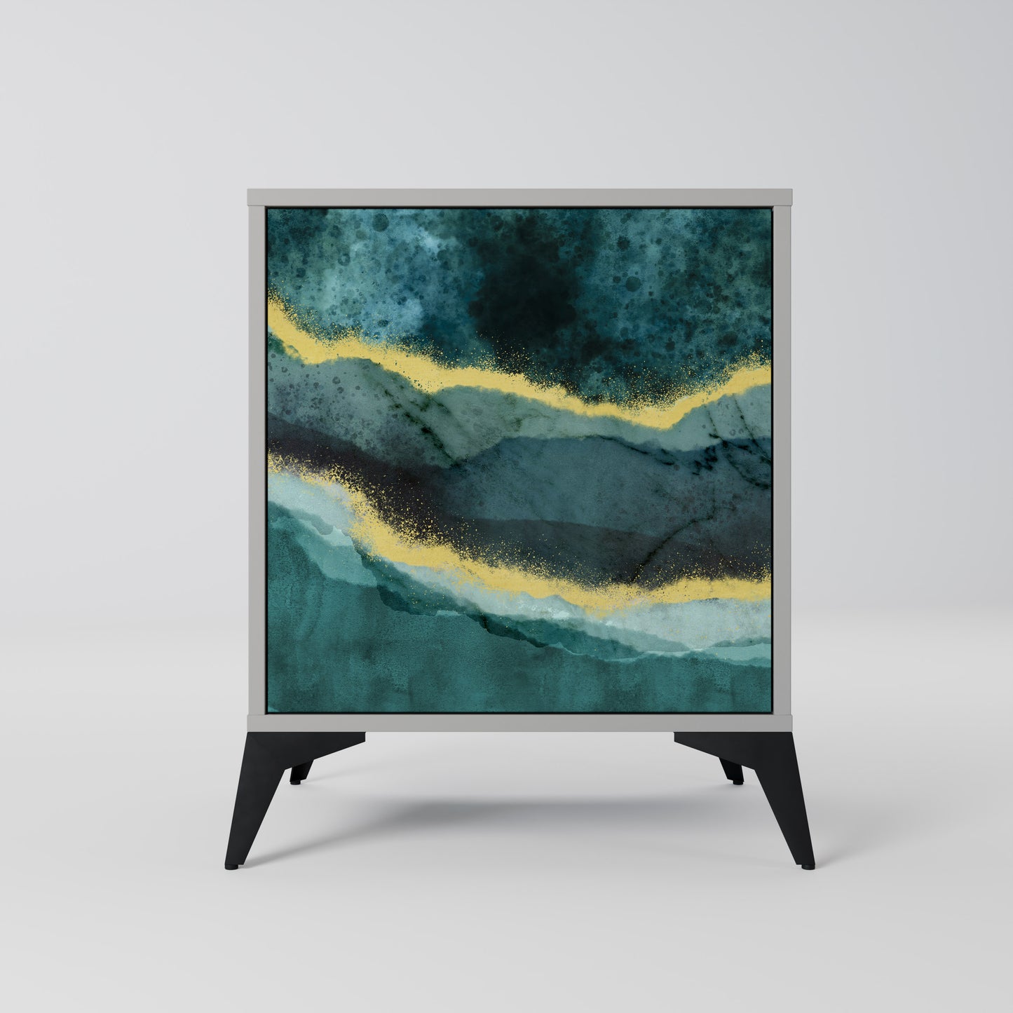 GOLDRUSH ODYSSEY 1-Door Sideboard in Grey Finish