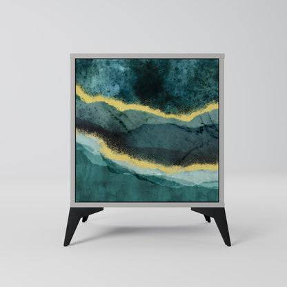 GOLDRUSH ODYSSEY 1-Door Sideboard in Grey Finish