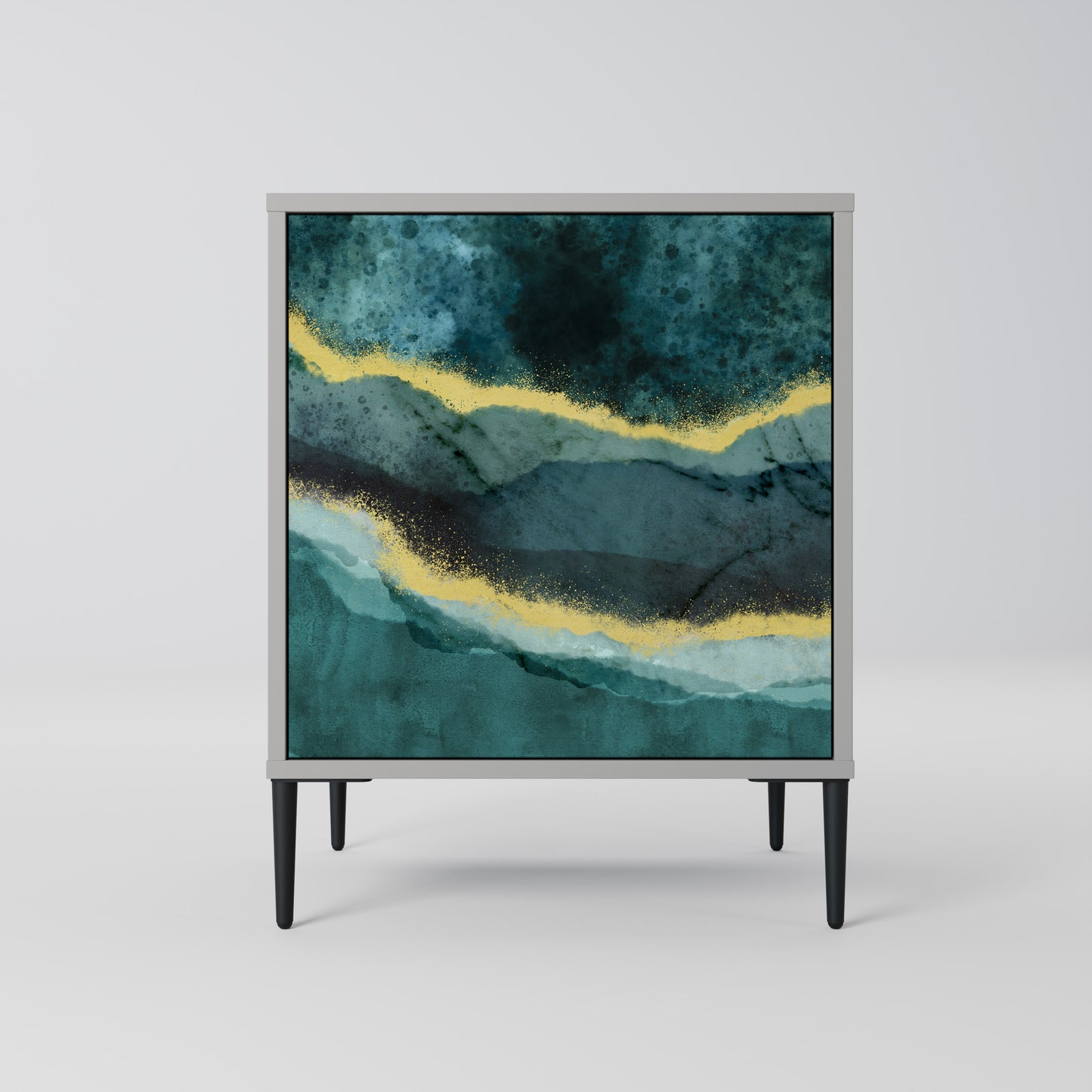 GOLDRUSH ODYSSEY 1-Door Sideboard in Grey Finish