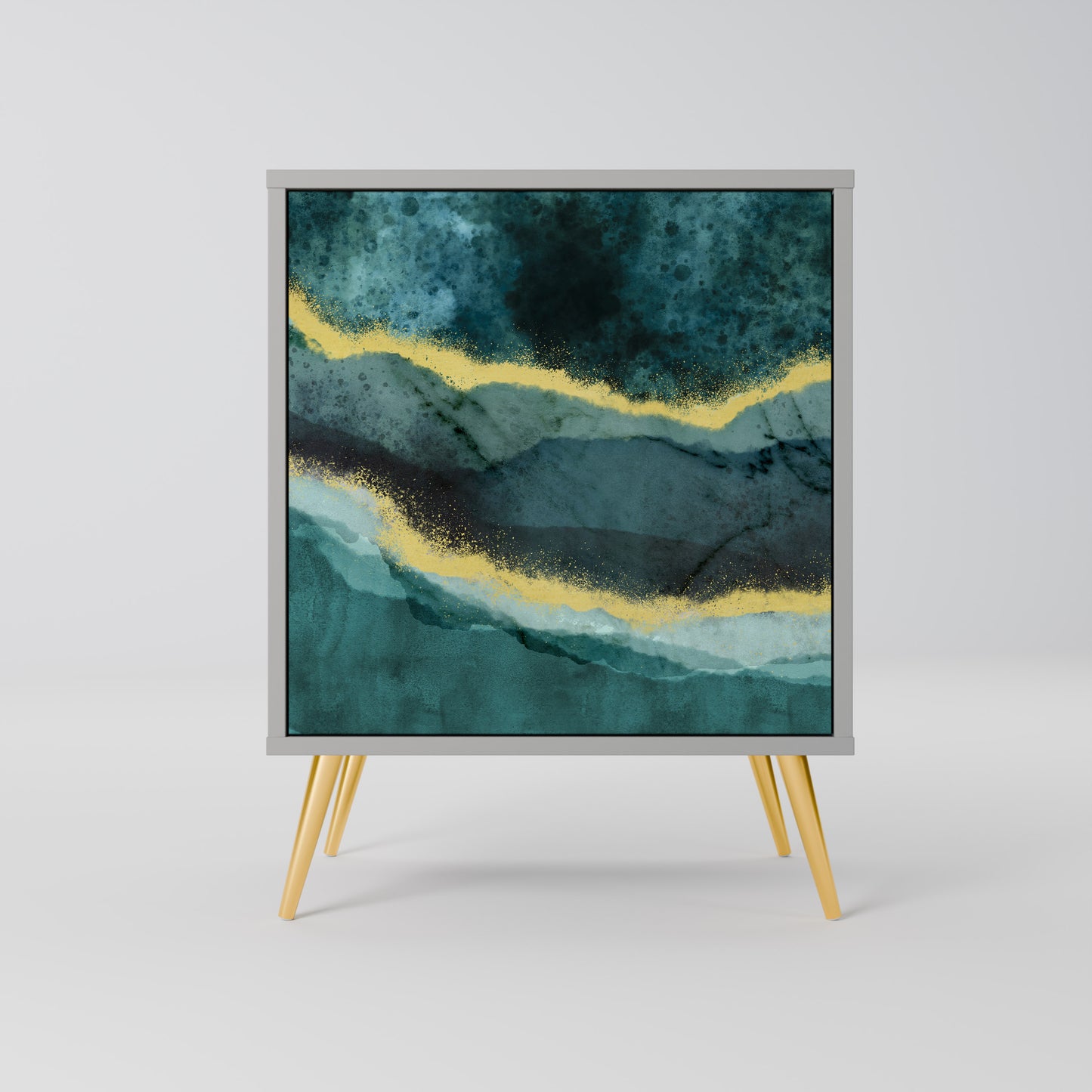 GOLDRUSH ODYSSEY 1-Door Sideboard in Grey Finish