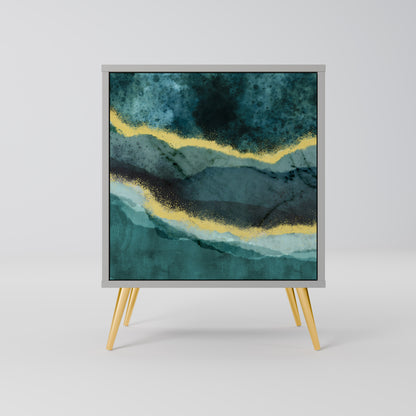 GOLDRUSH ODYSSEY 1-Door Sideboard in Grey Finish