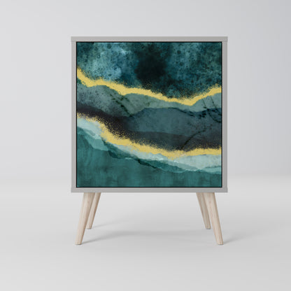 GOLDRUSH ODYSSEY 1-Door Sideboard in Grey Finish