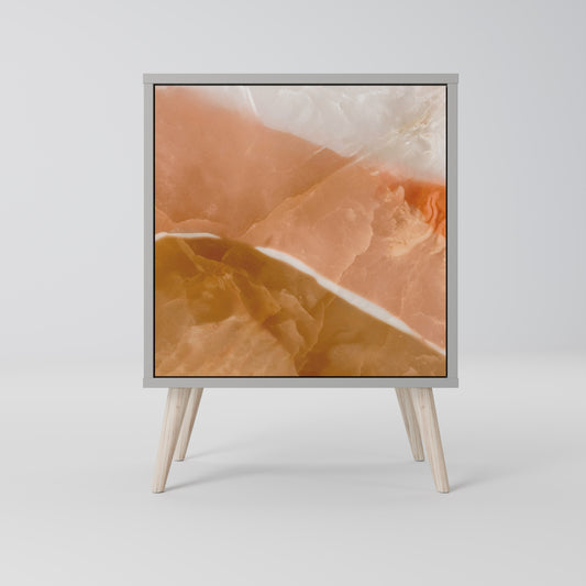 Credenza a 1 anta SANDHILLS SPLENDOUR con finitura grigia