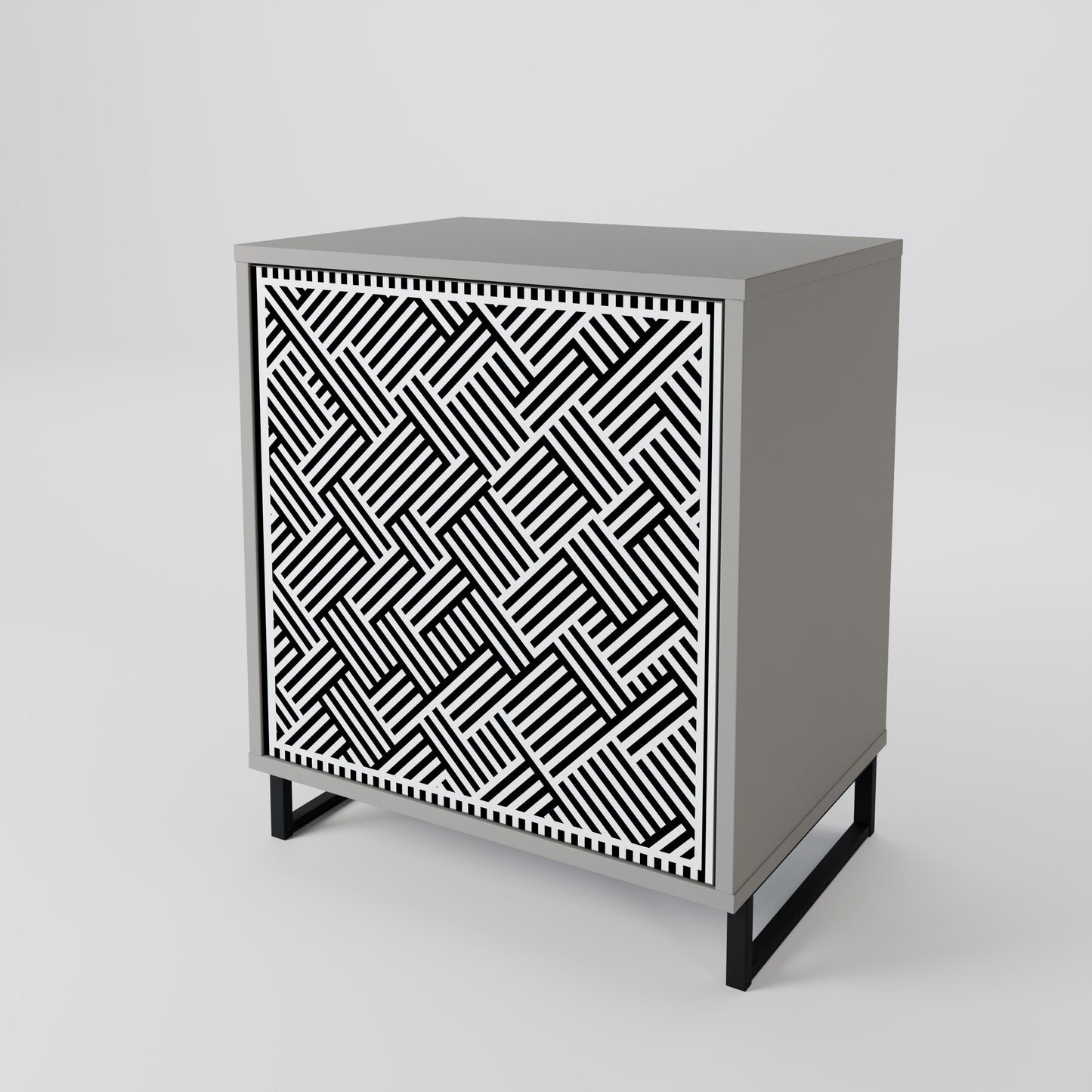 Credenza TEMPORARY SEQUENCE a 1 anta con finitura grigia