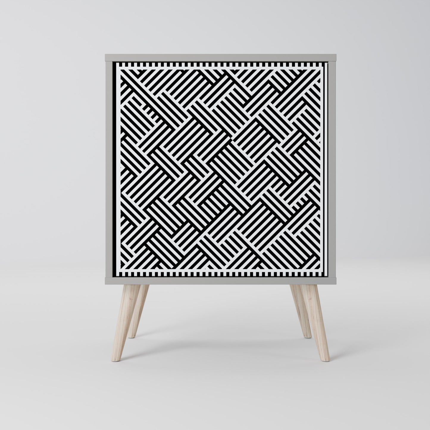 Credenza TEMPORARY SEQUENCE a 1 anta con finitura grigia