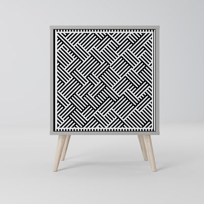 Credenza TEMPORARY SEQUENCE a 1 anta con finitura grigia