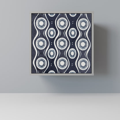 Credenza GRAPHITE EYES a 1 anta con finitura grigia