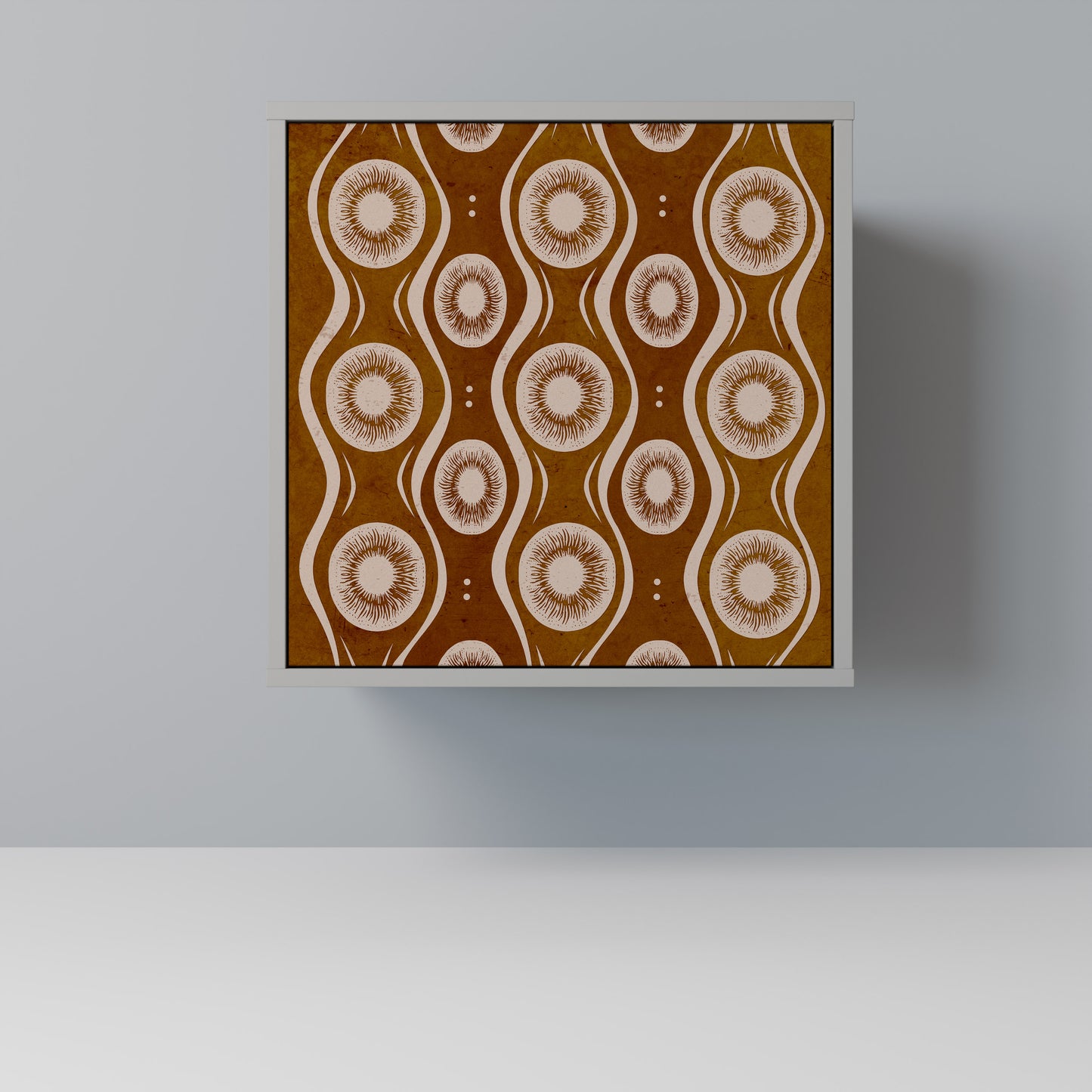 Credenza BROWN EYES a 1 anta con finitura grigia