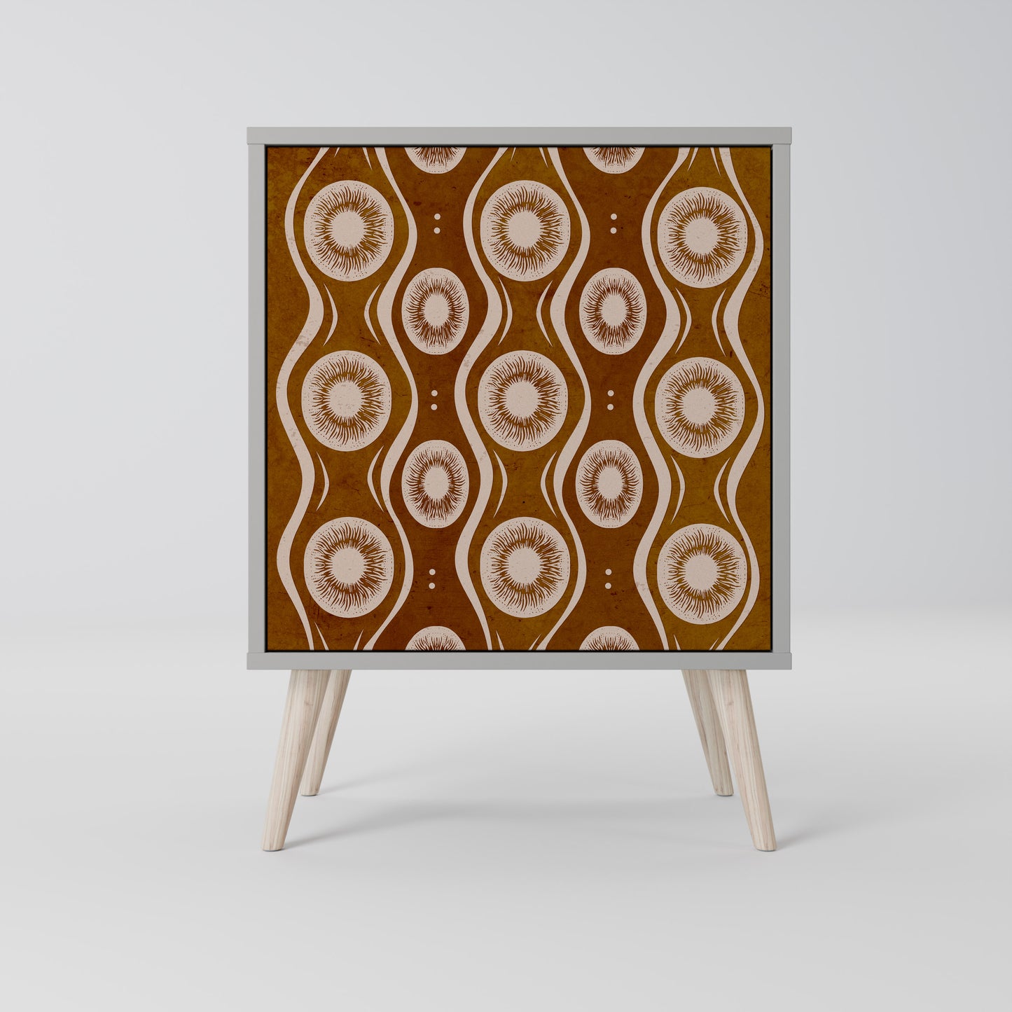 Credenza BROWN EYES a 1 anta con finitura grigia