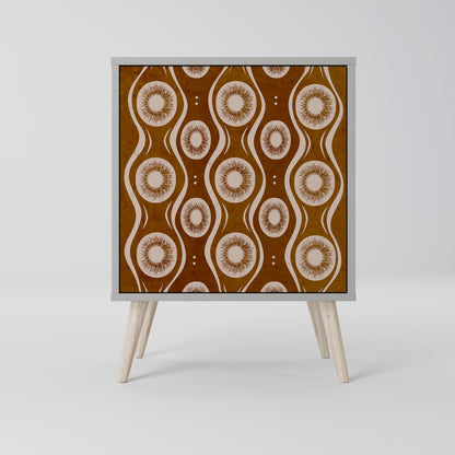 Credenza BROWN EYES a 1 anta con finitura grigia