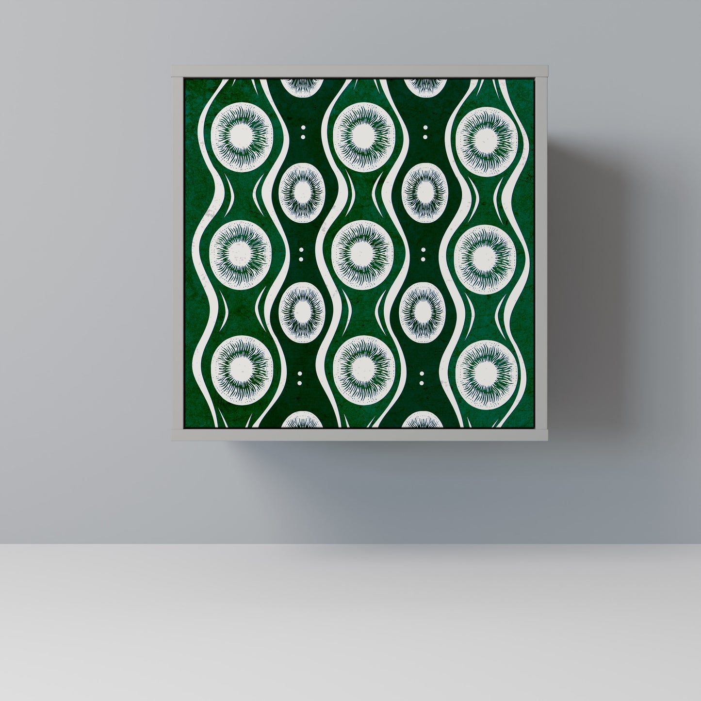 Credenza GREEN EYES a 1 anta con finitura grigia