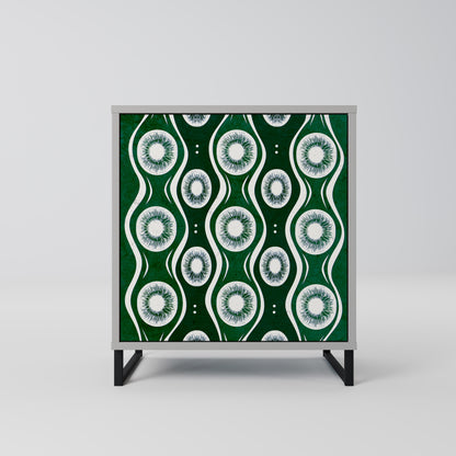 Credenza GREEN EYES a 1 anta con finitura grigia